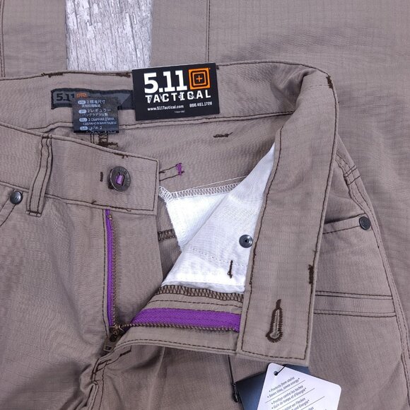 5.11 Tactical Pants Women’s 2 Stone Brown Cirrus Covert Ripstop Straight Leg - Picture 9 of 10
